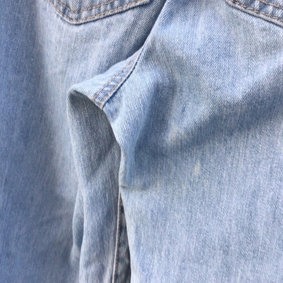 Forever 21 Size 29 High Rise Paperbag Ripped Destroyed Mom Jeans Button Fly - Picture 8 of 9